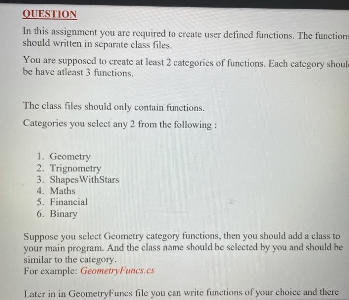 Solved QUESTION In this assignment you are required to | Chegg.com