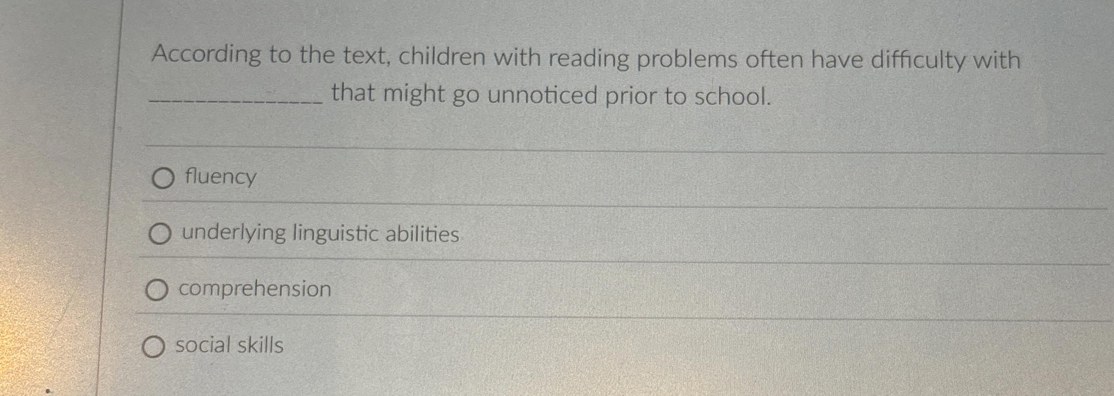 Solved According to the text, children with reading problems | Chegg.com