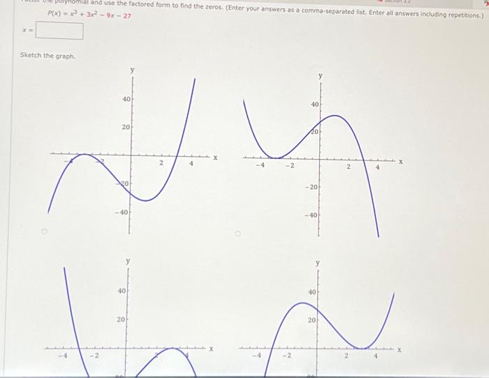 p x )=( x 2 4x 3 )( x 2 4 graph