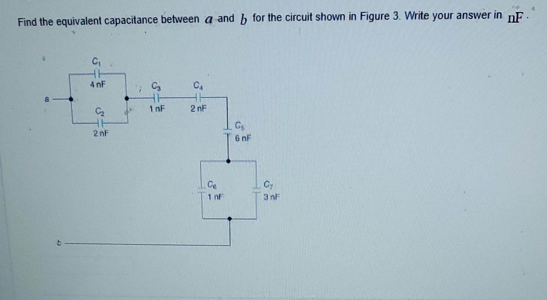 Solved Find The Equivalent Capacitance Between A And B For | Chegg.com