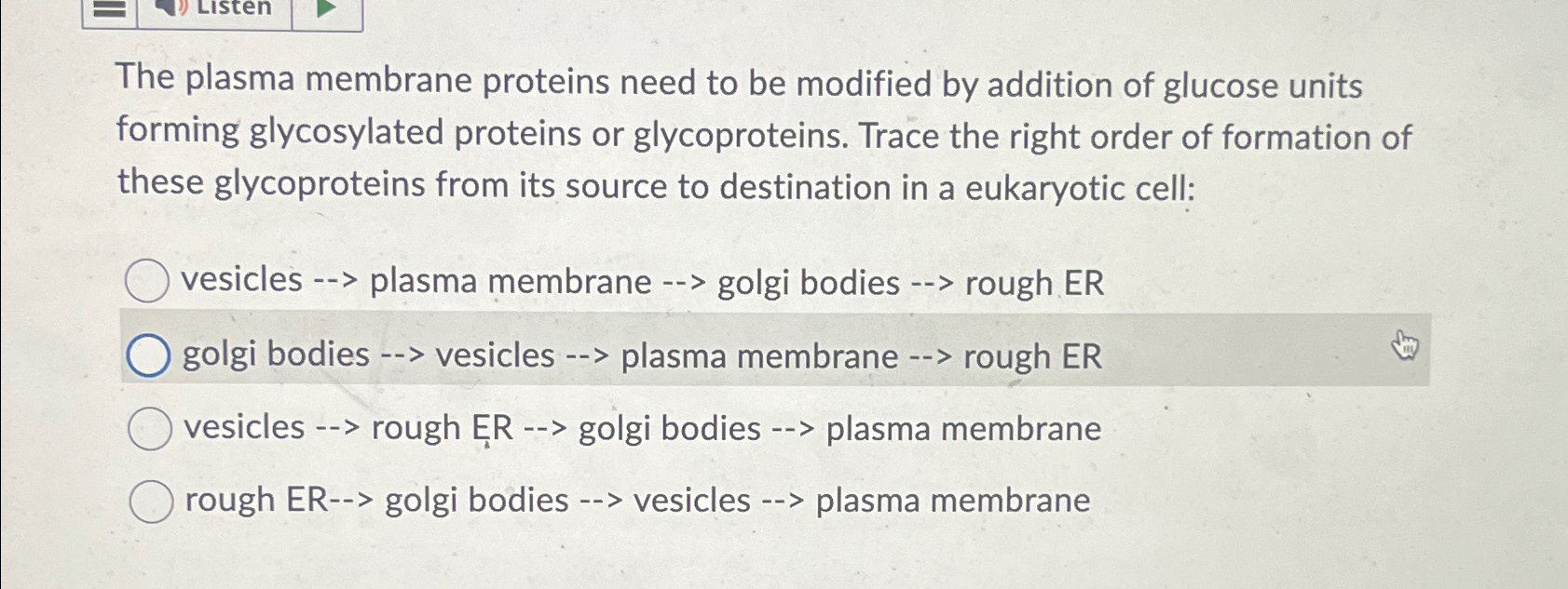 Solved The plasma membrane proteins need to be modified by | Chegg.com