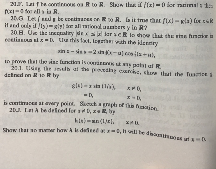 Solved F Let F Be Continuous On R To R Show That If Chegg Com