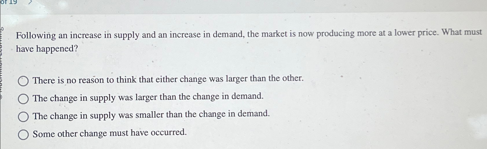 Solved Following an increase in supply and an increase in | Chegg.com