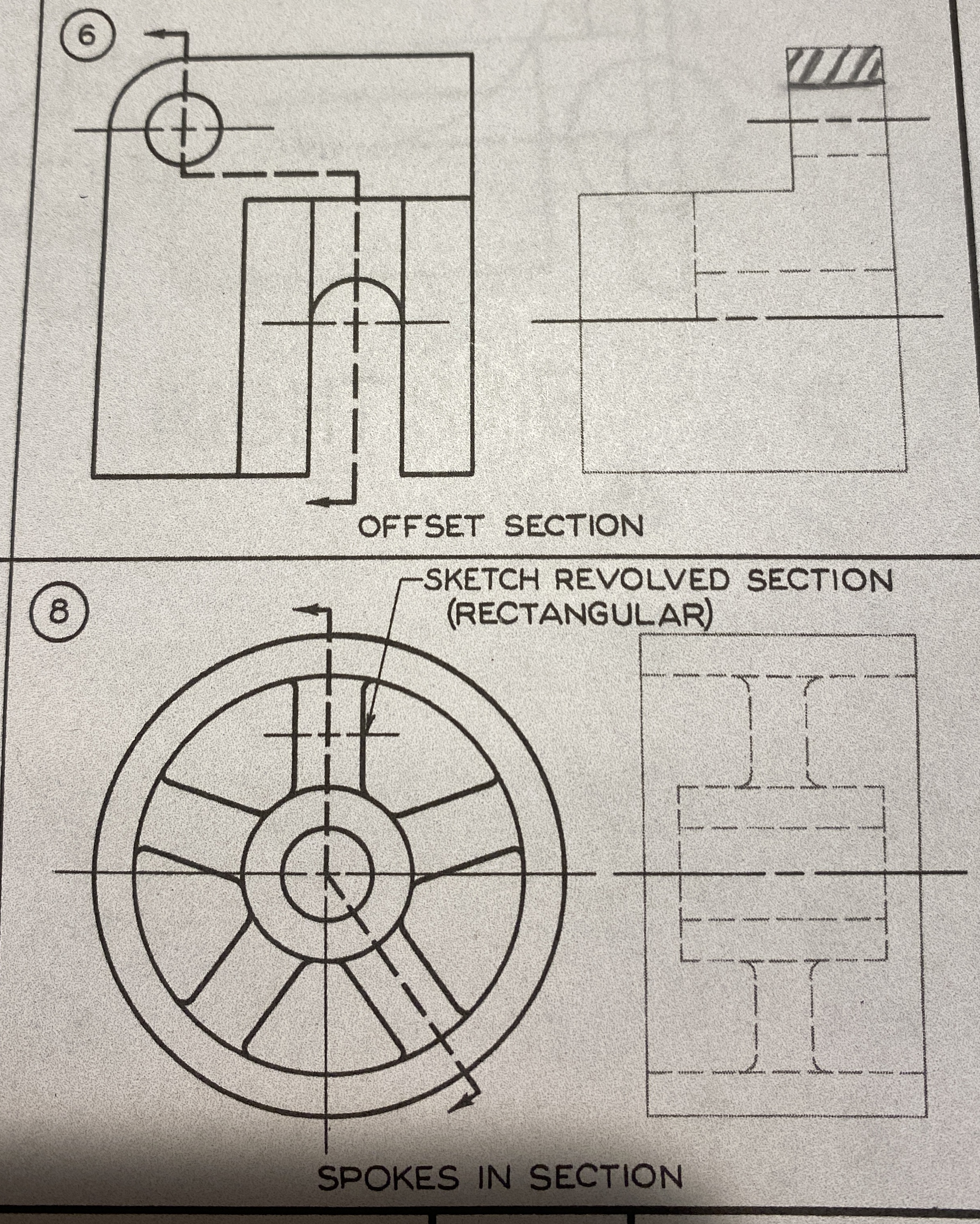 Solved How to draw sectional views of these figures?
