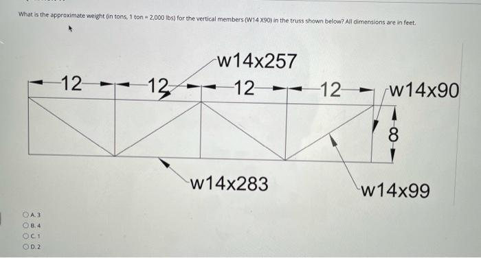 Solved What is the approximate weight in tons 1 ton 2 000 Chegg