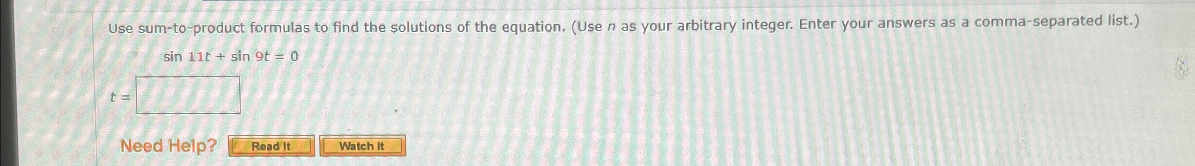 Solved Use Sum-to-product Formulas To Find The Solutions Of | Chegg.com