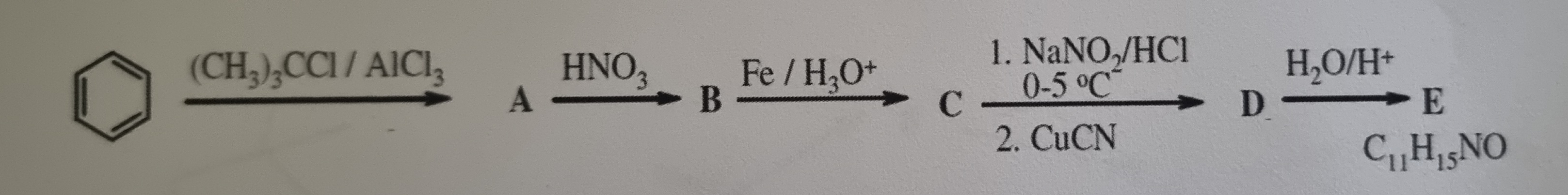 Solved what compounds are formed instead of the letters A-E | Chegg.com