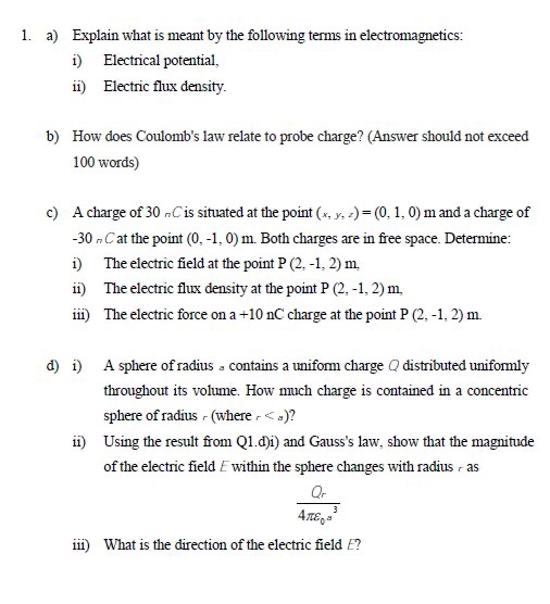 Solved 1. a) Explain what is meant by the following terms in | Chegg.com
