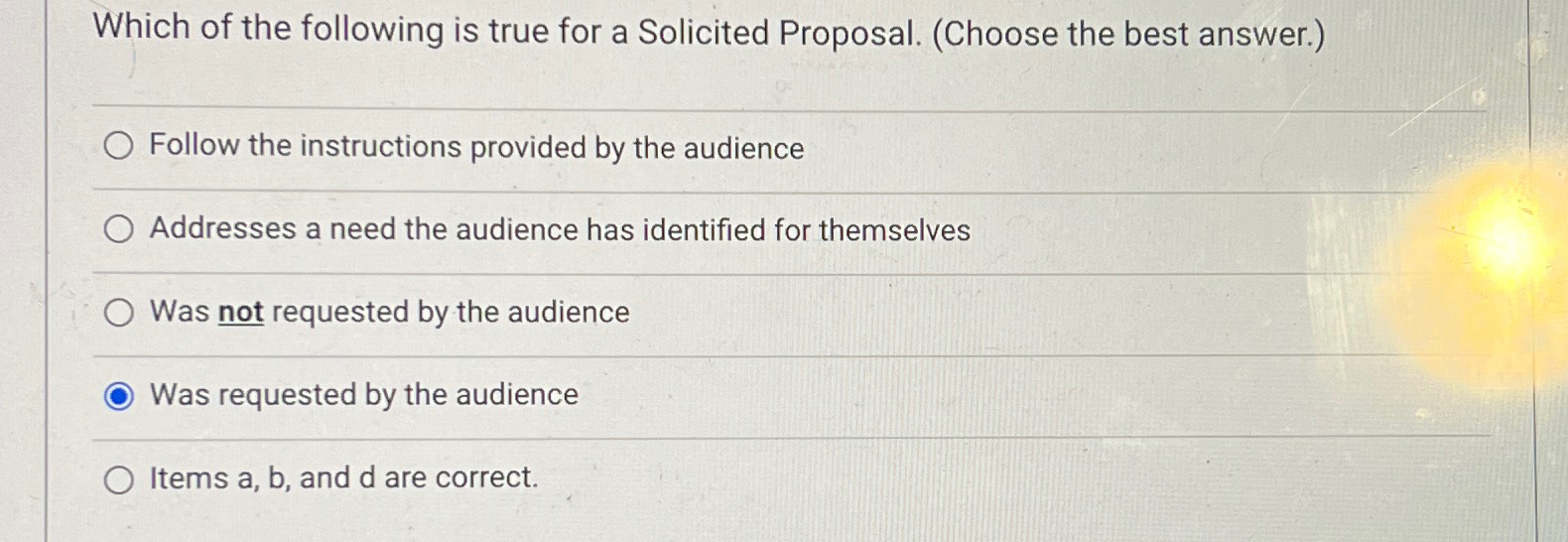 Solved Which of the following is true for a Solicited | Chegg.com