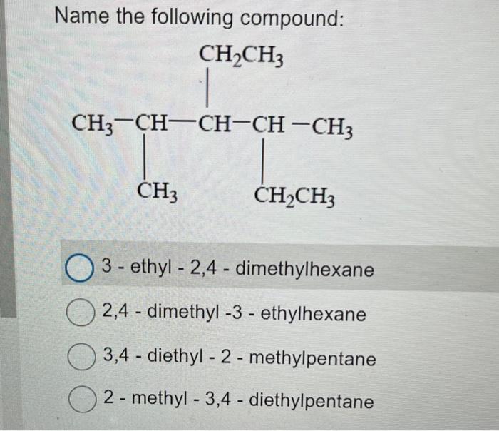 2 2 dimethyl 3 ethyl 4 propyl hexane