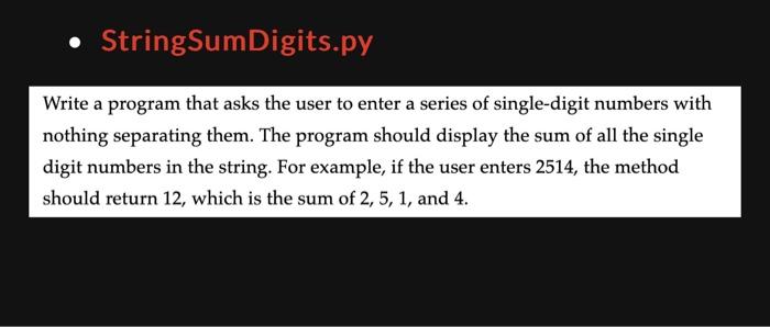 Solved Write a program that asks the user to enter a series | Chegg.com