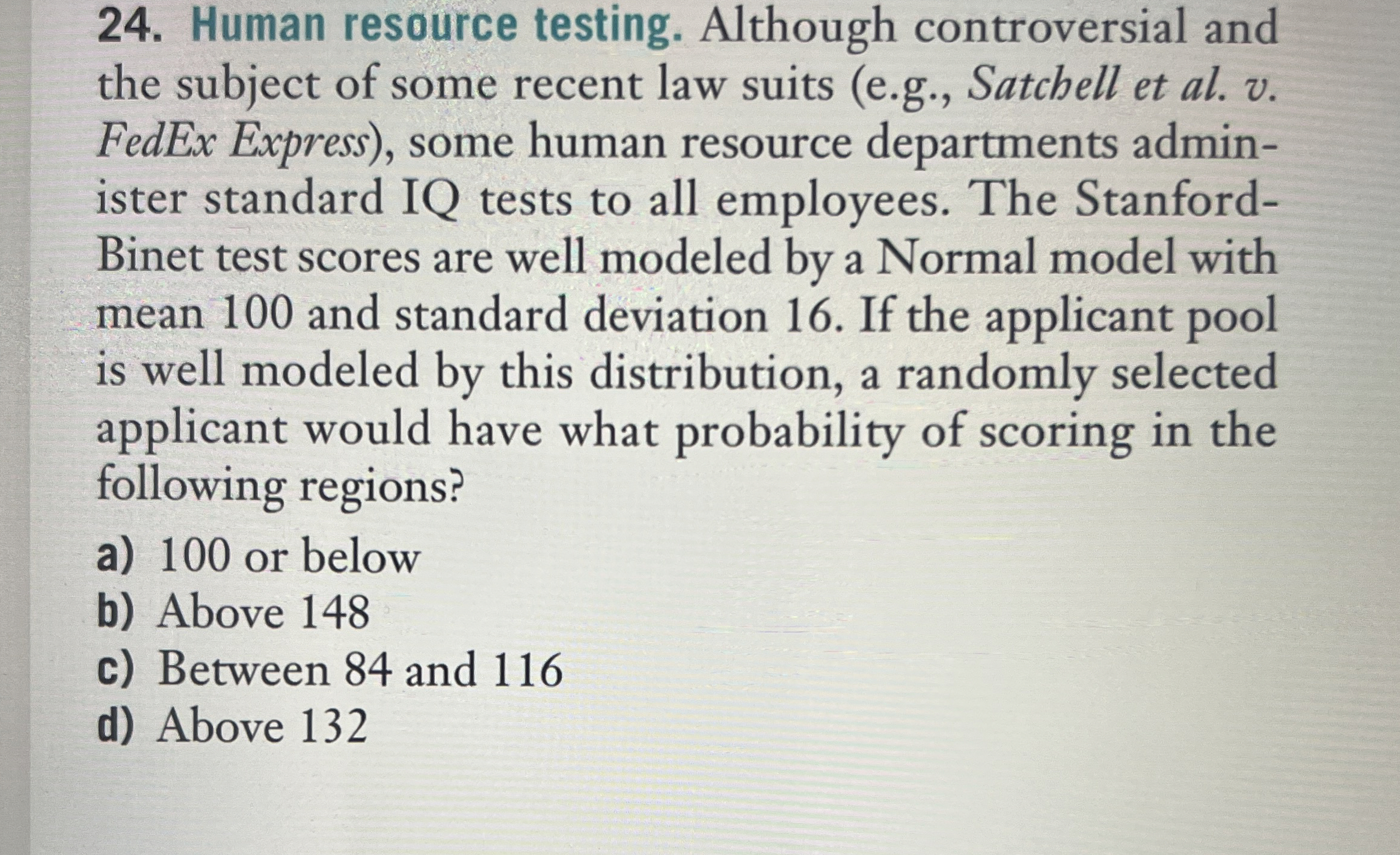 Human resource testing. Although controversial andthe | Chegg.com