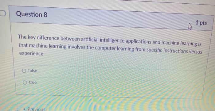 Solved Question 8 1 pts The key difference between | Chegg.com