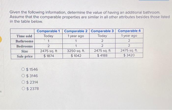 Solved Given the following information, determine the value | Chegg.com