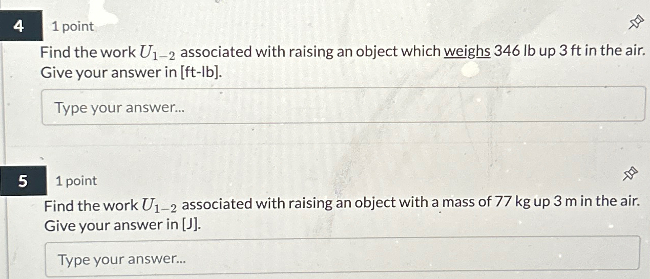 Solved Find the work U1-2 ﻿associated with raising an object | Chegg.com