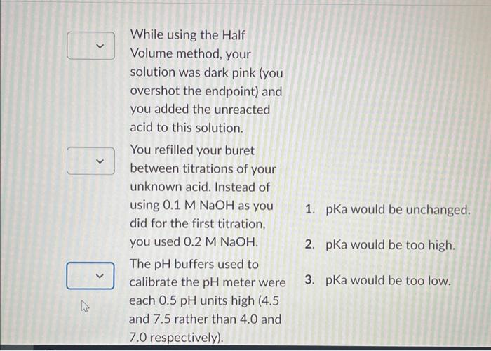 Solved While using the Half Volume method, your solution was | Chegg.com