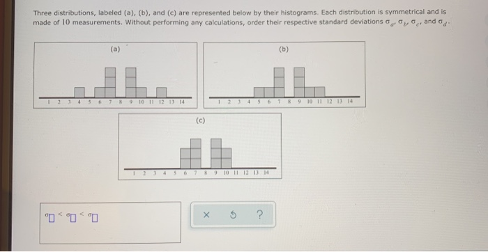 Solved Three Distributions, Labeled (a), (b), And (c) Are | Chegg.com