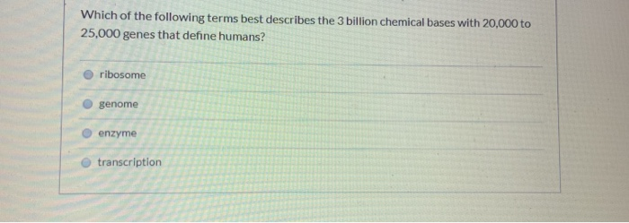 Solved Which Of The Following Terms Best Describes The 3