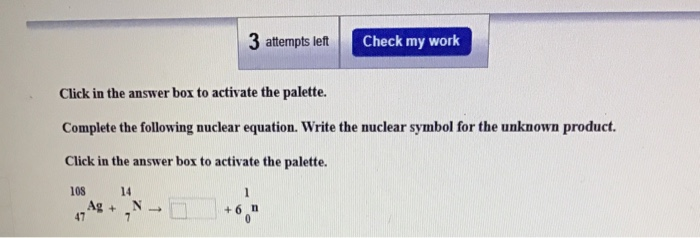 Solved 3 attempts left Check my work Click in the answer box | Chegg.com