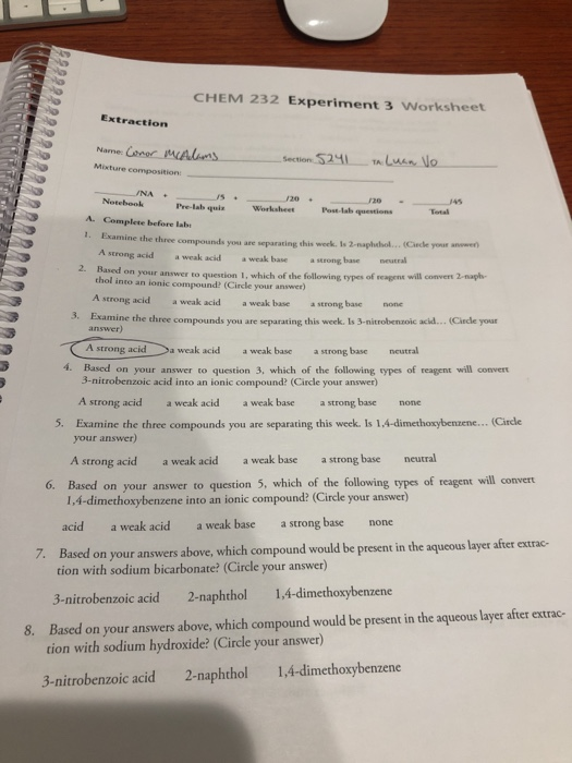 chem 232 experiment 9