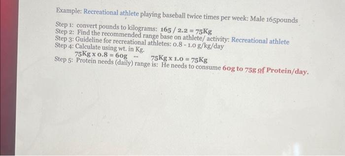 Solved Protein Calculation Assignment (15pts): Note: | Chegg.com
