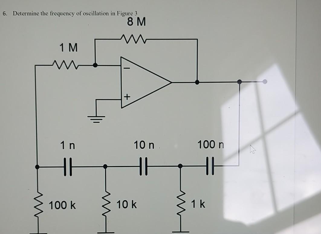 Solved 6. Determine the frequency of oscillation in Figure 3 | Chegg.com