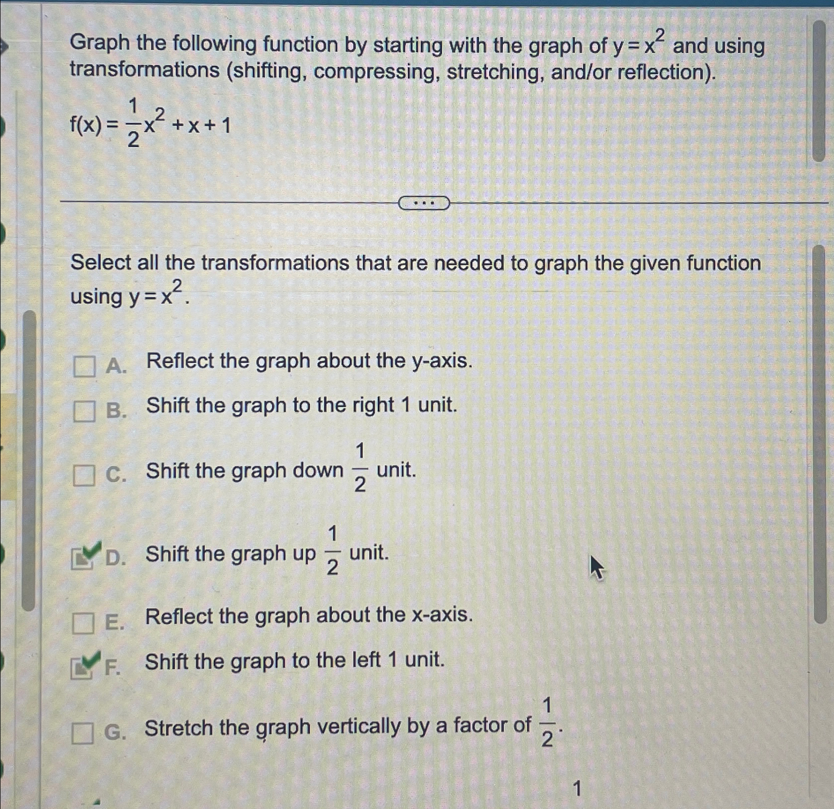 Solved Graph the following function by starting with the | Chegg.com