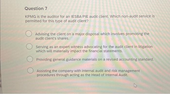 solved-kpmg-is-the-auditor-for-an-iesba-pie-audit-client-chegg