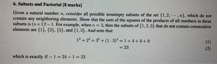 Solved Given a natural number n, consider all possible | Chegg.com