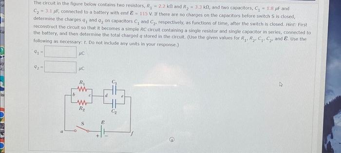 Solved The circuit in the figure below contains two | Chegg.com