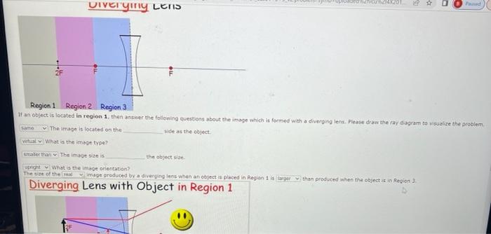 Solved options are same or opposite, virtual or real, | Chegg.com