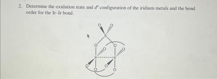 Solved 2. Determine the oxidation state and dn configuration | Chegg.com