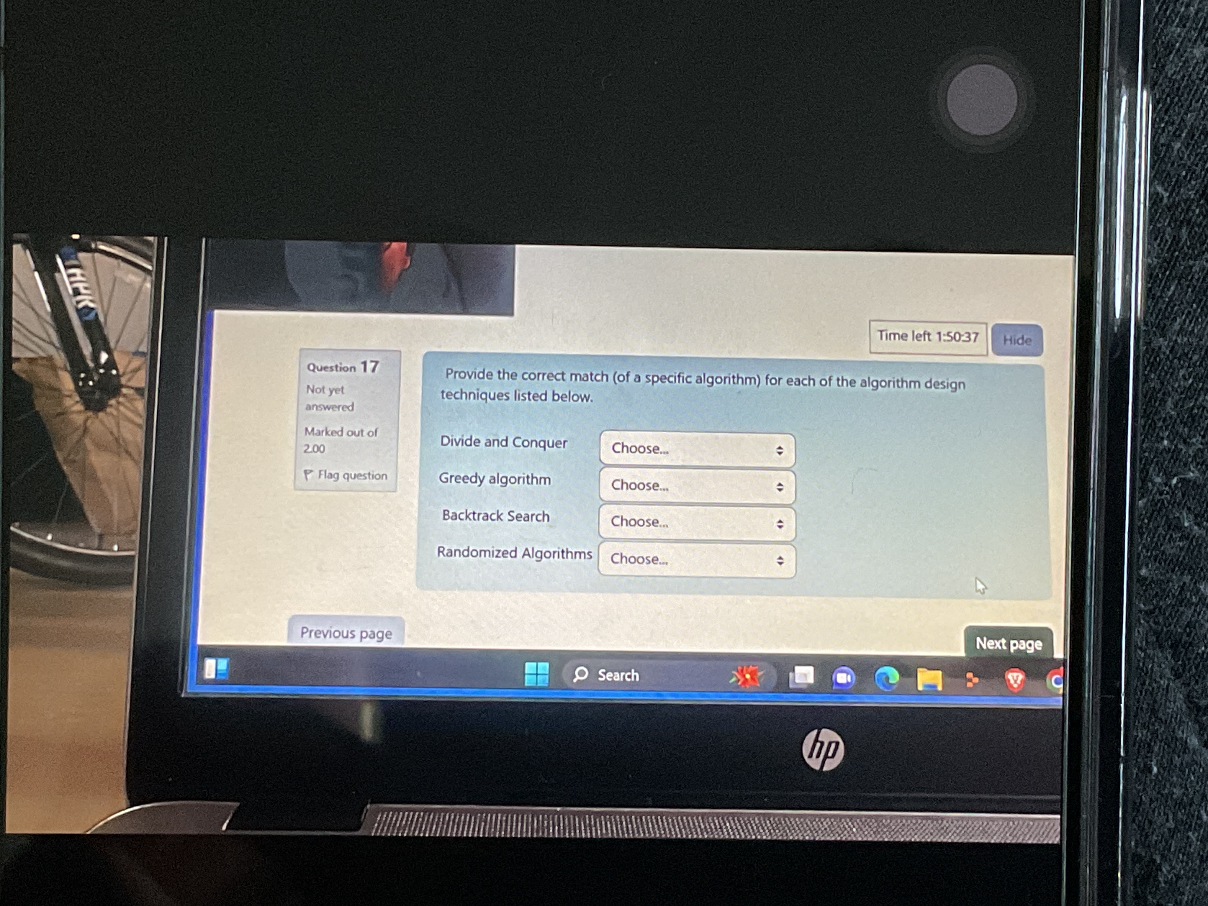 Solved Provide the correct match (of a specific algorithm) | Chegg.com