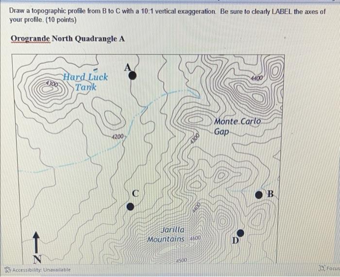 Solved Draw A Topographic Profile From B To C With A 10.1 | Chegg.com