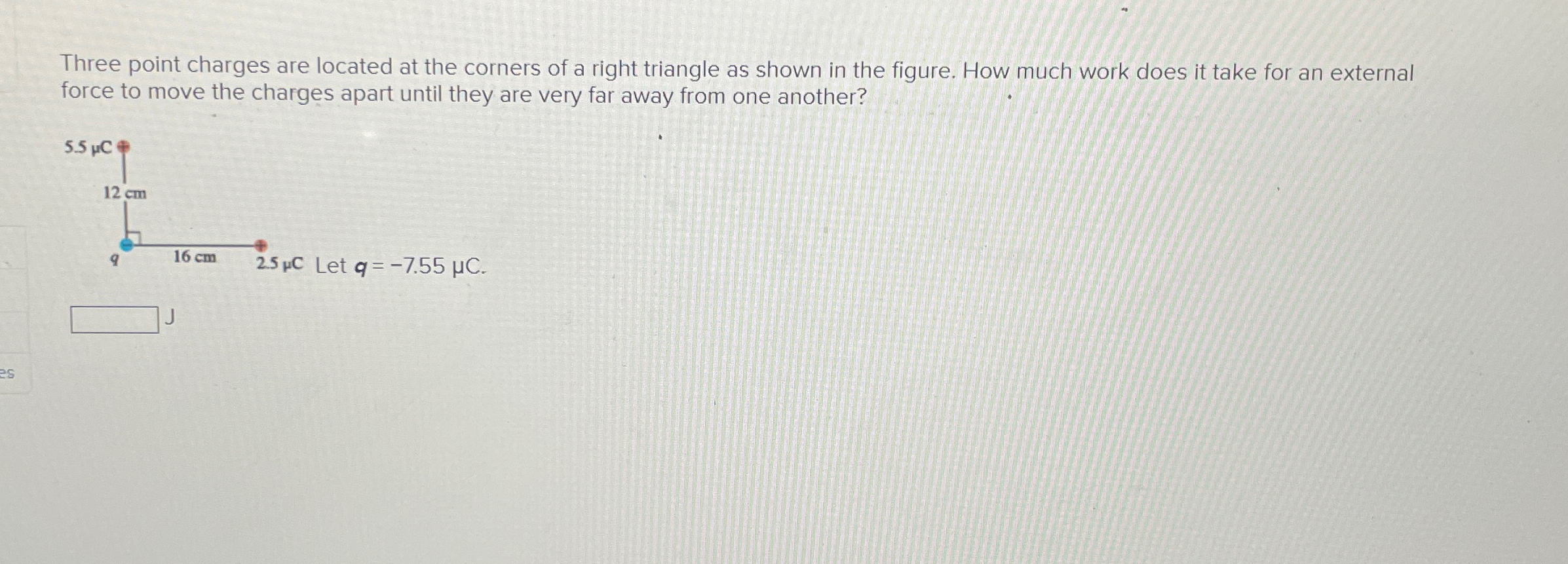 Solved Three point charges are located at the corners of a | Chegg.com