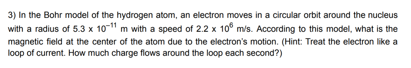 Solved In the Bohr model of the hydrogen atom, an electron | Chegg.com