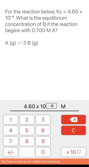 Solved For The Reaction Below Kc 4 60 X 10 6 What Is Chegg Com