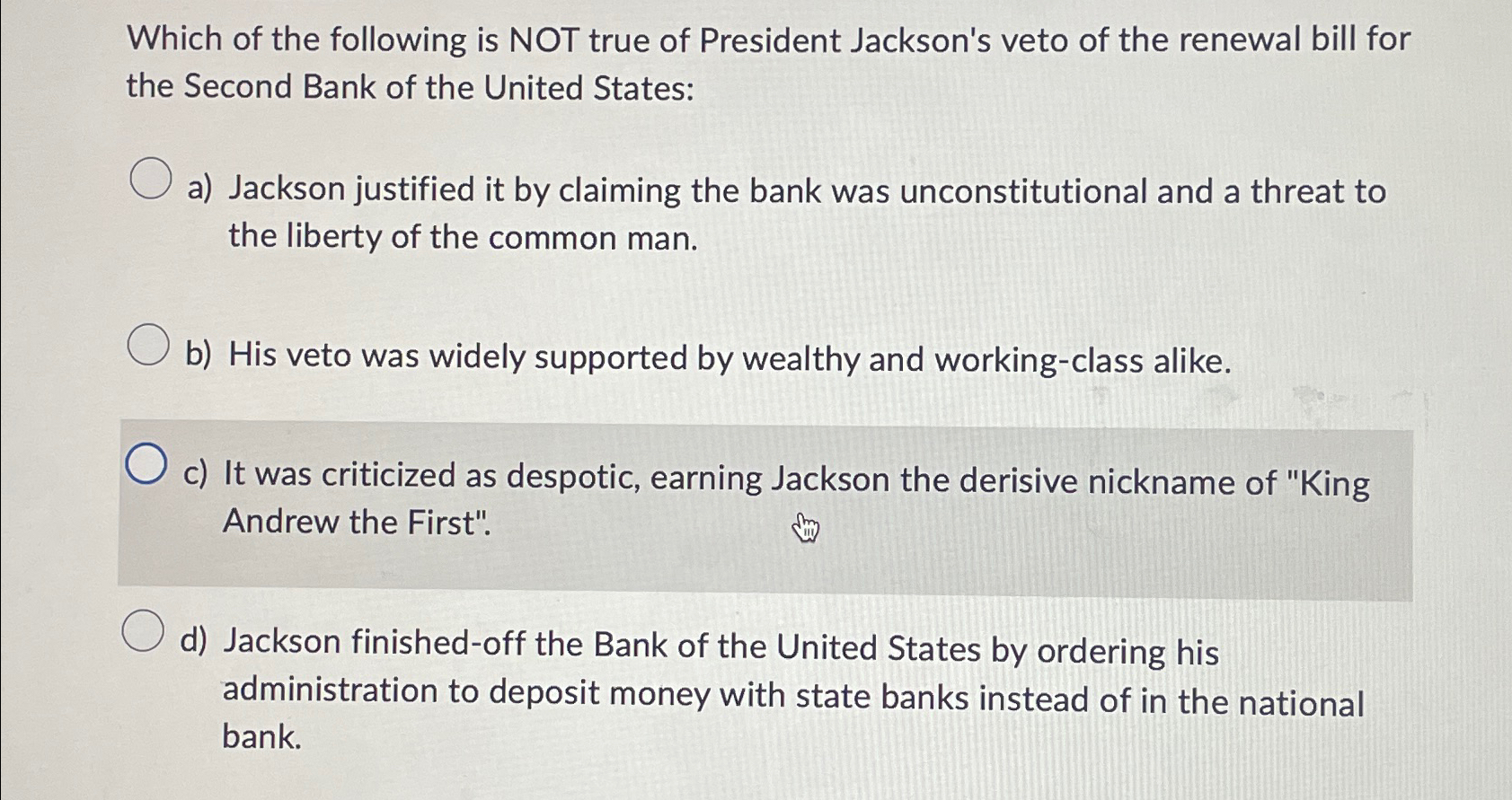 Solved Which of the following is NOT true of President | Chegg.com