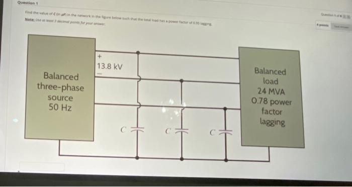 Solved Question 1 13.8 kV Balanced three-phase source 50 Hz | Chegg.com