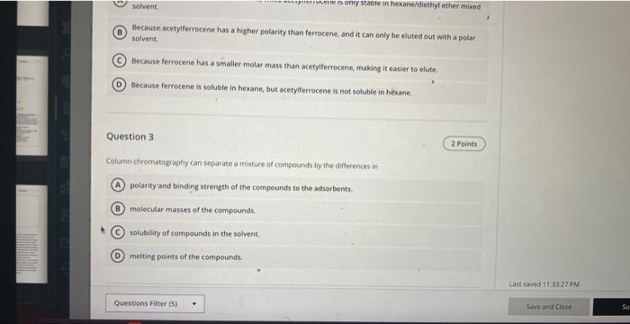 Because acetylferrocene has a higher polarity than ferrocene, and it can anly be eluted out with a polar solvent.
Because fer