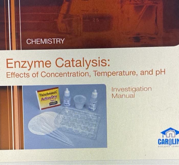 CHEMISTRY Enzyme Catalysis Effects of Concentration,