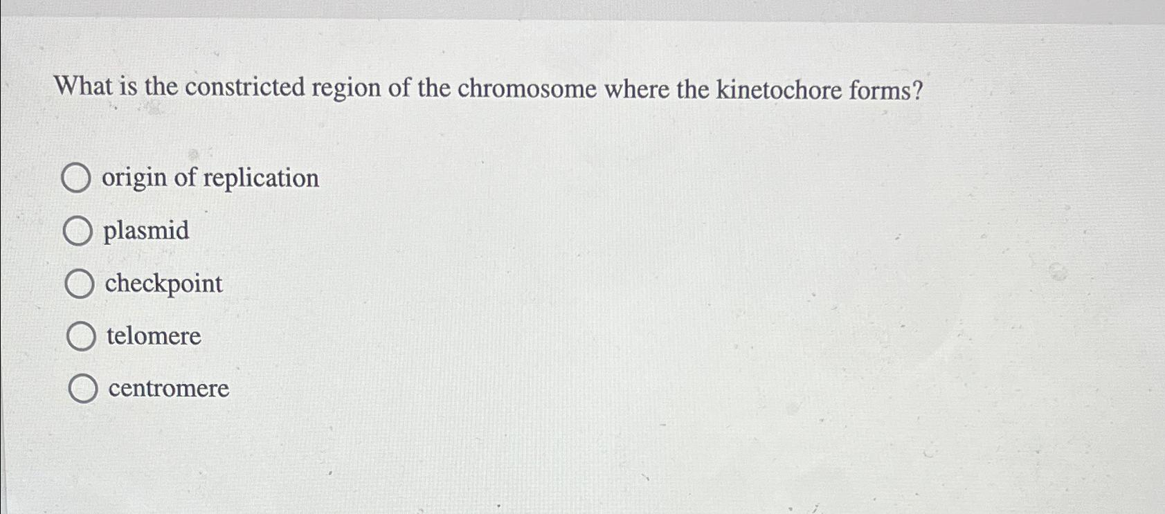 Solved What Is The Constricted Region Of The Chromosome | Chegg.com