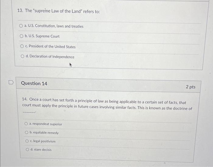 the supreme law of the land refers to what document