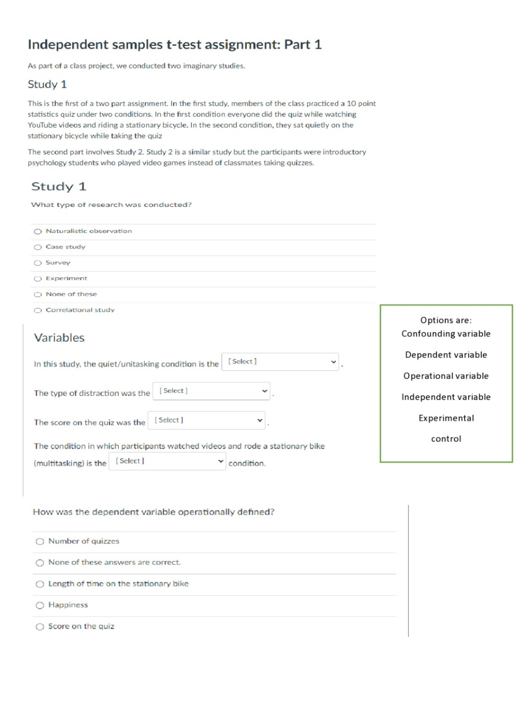 Solved independent sample t test | Chegg.com