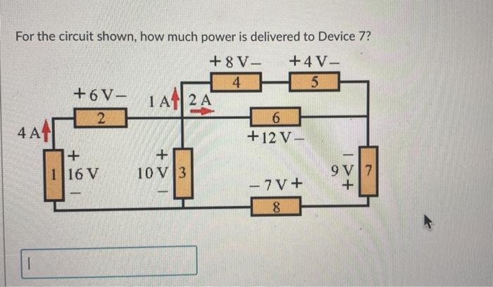 Solved For the circuit shown, how much power is delivered to | Chegg.com