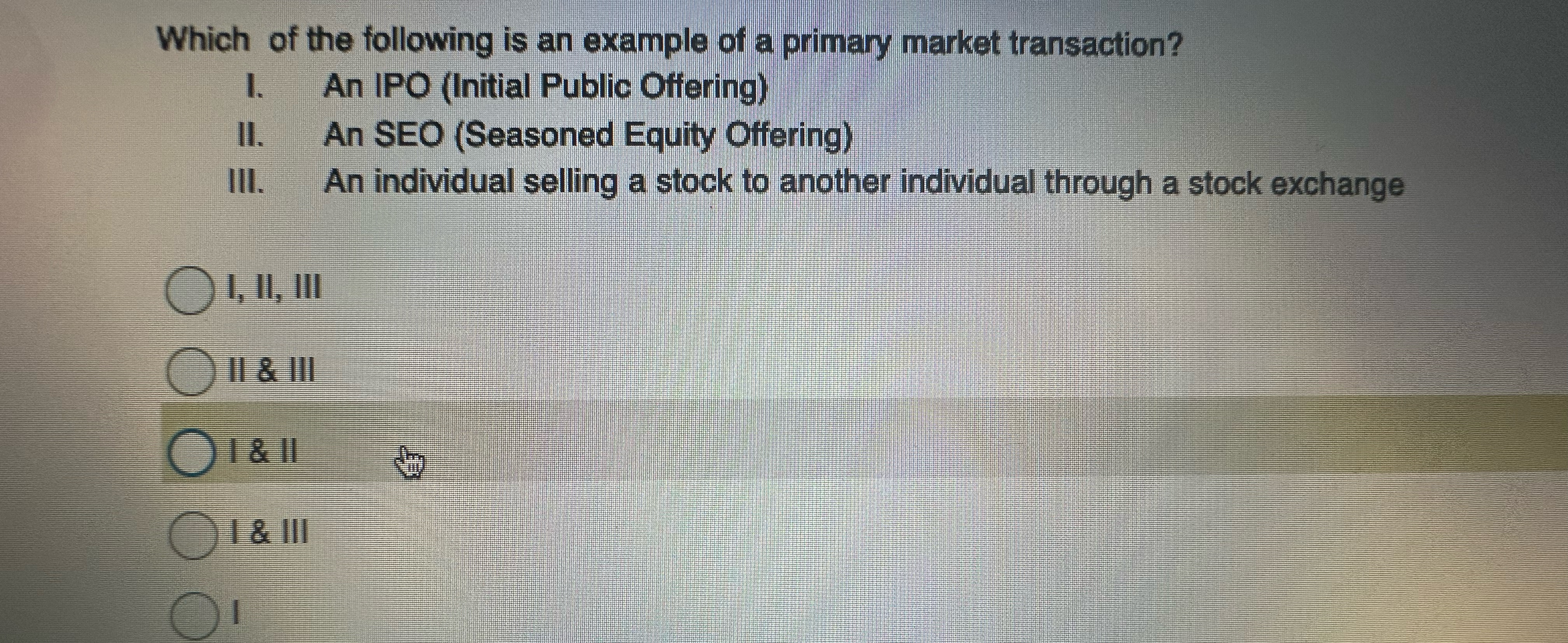 Solved Which of the following is an example of a primary | Chegg.com