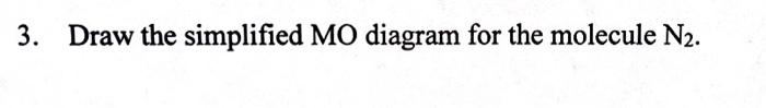 Solved 3. Draw the simplified MO diagram for the molecule | Chegg.com