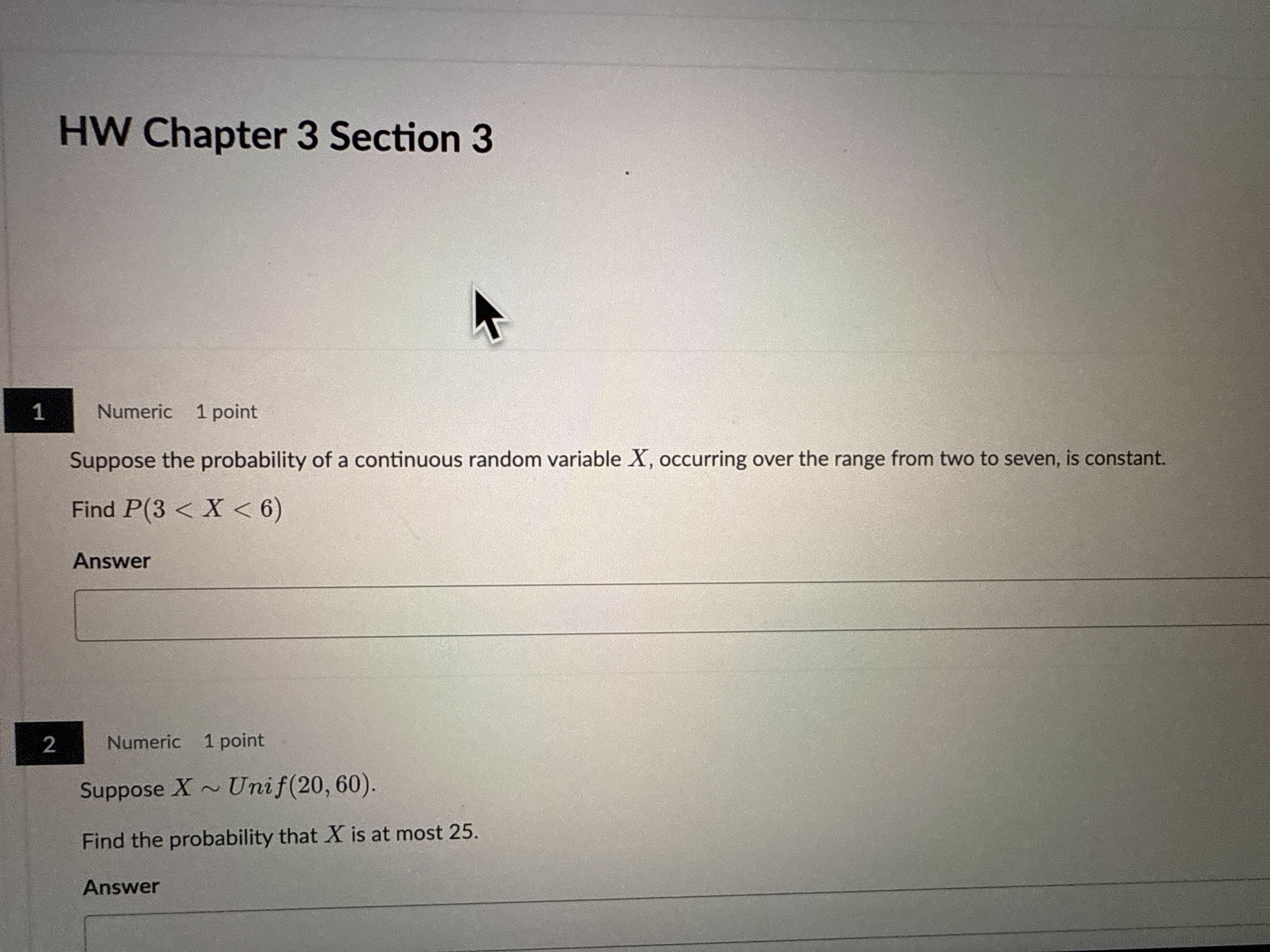 Solved Suppose the probability of ﻿a continuous random | Chegg.com