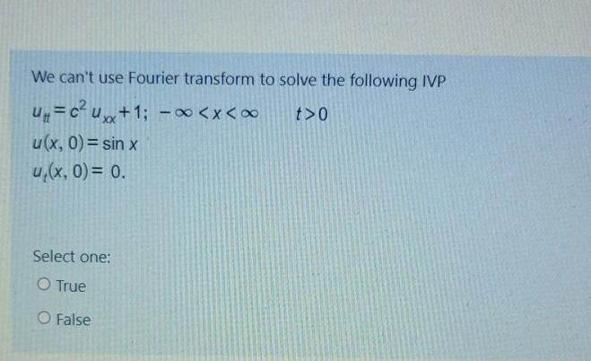Solved We can't use Fourier transform to solve the following | Chegg.com