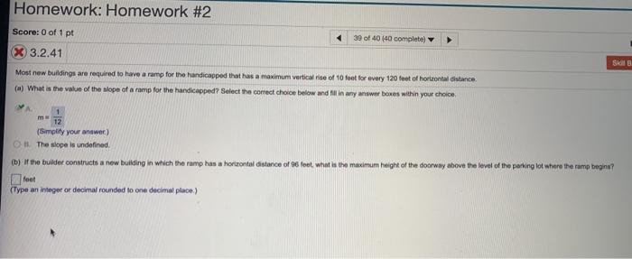 Solved Homework: Homework #2 Score: 0 of 1 pt 39 of 40 (40 | Chegg.com